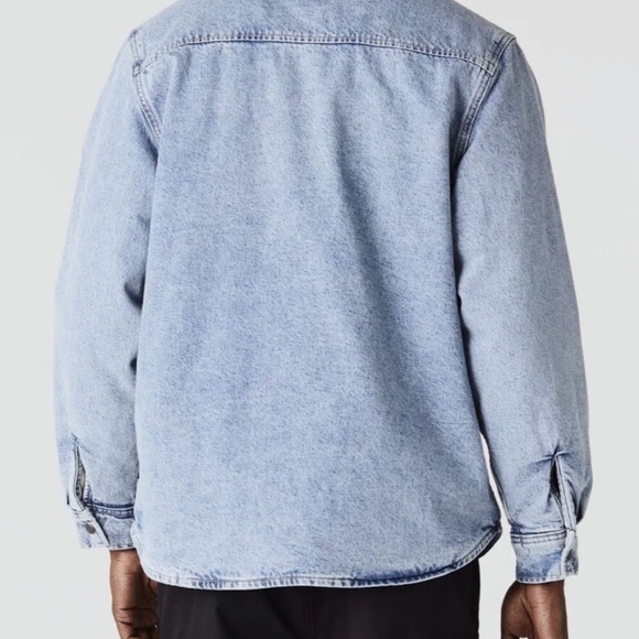 Men's New w/Tags Stussy Sherpa Lined Stone Wash Jean Jacket -Size Small - Picture 2 of 4